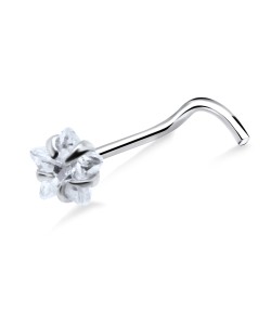 Flower Shaped Curved Nose Stud NSKB-802